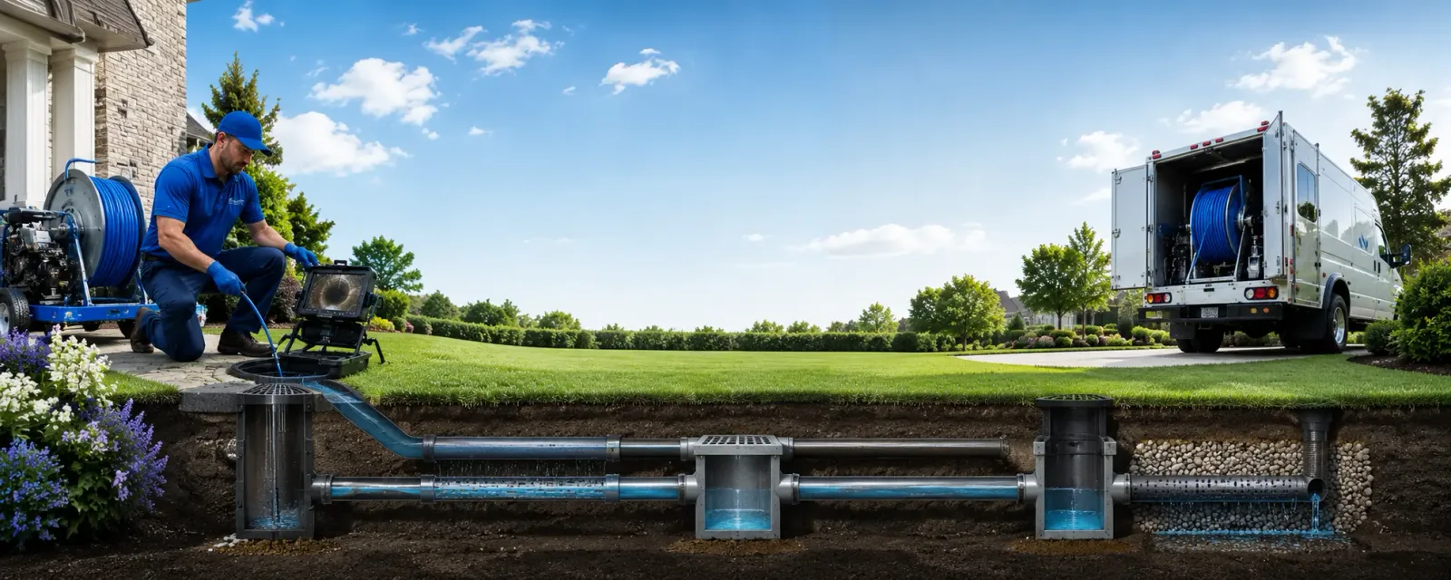 Outdoor drain cleaning information for Bradford, IL